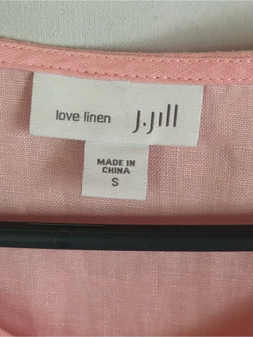 J. Jill Love Linen Light Pink Sleeveless Shift Dress Summer Vacation Size Small - Picture 7 of 11